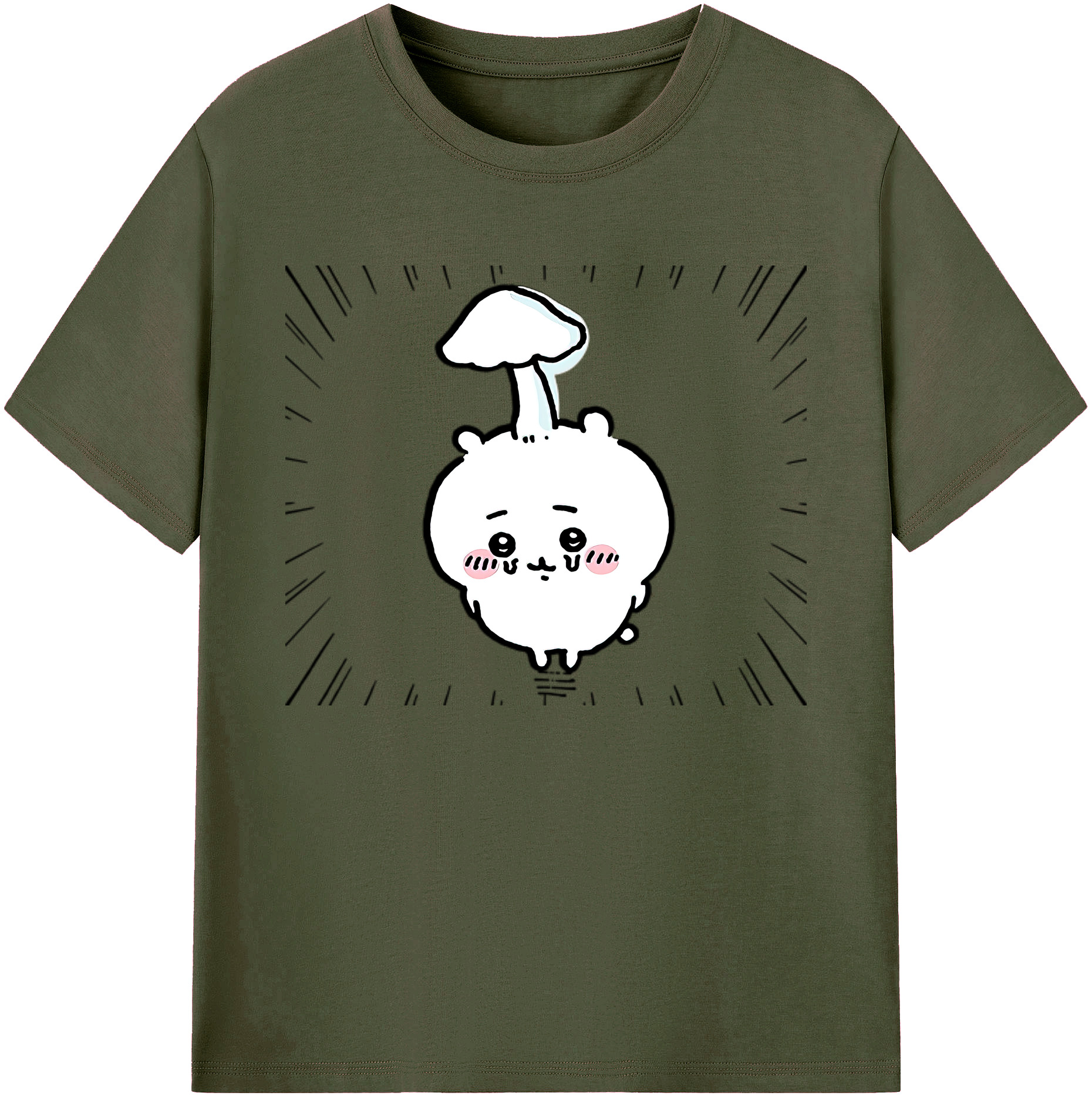 （画像用） ちいかわ ちいかわ Chii-kawa chiikawa 綿100％ メンズ半袖Tシャツ｜肌触りやわらか＆通気性